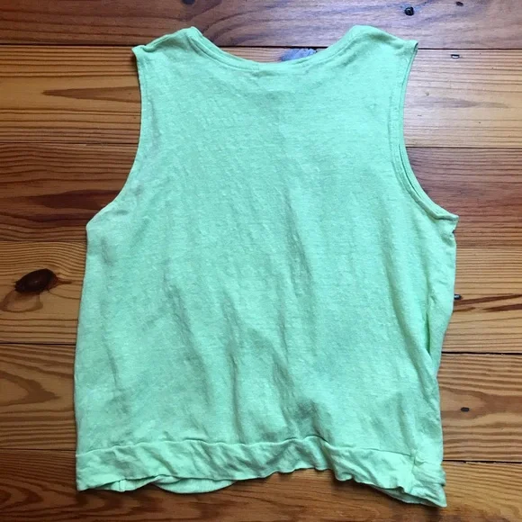 J. Jill Lime Green Linen Twist Front Sleeveless Top, EUC, L - Picture 9 of 10